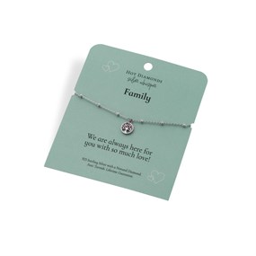 Silver Whisper Family Diamond Bracelet - F7524
