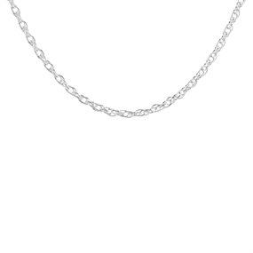 Silver 2mm Wide Prince Of Wales Chain - 15.75in - F86007