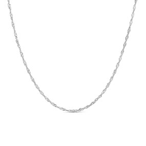 Silver Singapore Chain - 18in - F8823