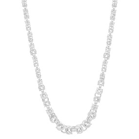 Silver Byzantine Chain - 18in - F8907