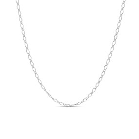 Silver 2.5mm Wide Open Figaro Chain - F8919