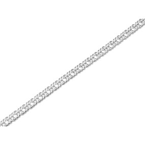 Silver 5mm Wide Double Curb Chain - 22in - F9316