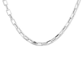 Silver Open Box Chain - 22in - F9317