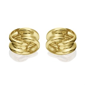 9ct Gold Wrap Stud Earrings - 6mm - G0243