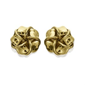 9ct Gold Knot Stud Earrings - 7mm - G0244