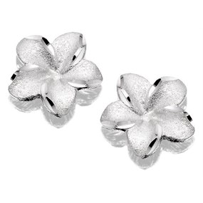 9ct White Gold Flower Stud Earrings - 10mm - EXCLUSIVE - G0443