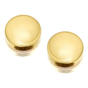 9ct Gold Button Earrings - 5mm - G0448