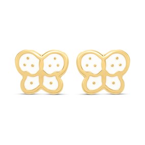 14ct Gold Butterfly Stud Earrings - G1316