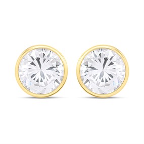 14ct Gold CZ Stud Earrings - G1317