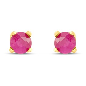 14ct Gold Ruby Stud Earrings - G1323