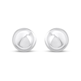 14ct White Gold 3mm Ball Stud Earrings - G1328