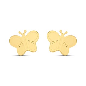 14ct Gold Butterfly Stud Earrings - G1334
