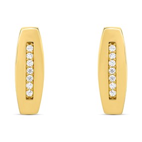 9ct Gold CZ Stud Earrings - G1530