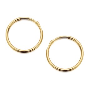 14K Yellow Gold 3/4 Graduated Multiple Hearts Oval Hoop Earrings – Goldum NYC