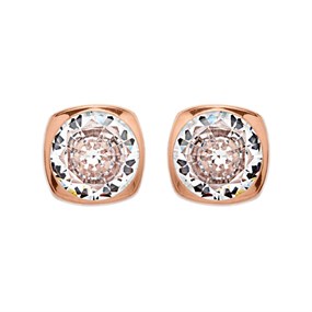 9ct Rose Gold Cubic Zirconia Stud Earrings - 6mm - G2753
