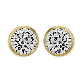9ct Gold Cubic Zirconia Stud Earrings - 4mm - G32107