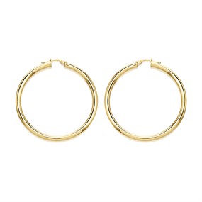 9ct Gold Hoop Earrings - 45mm - G41162