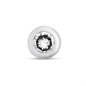 9ct White Gold Diamond Labret Piercing Stud - G4245