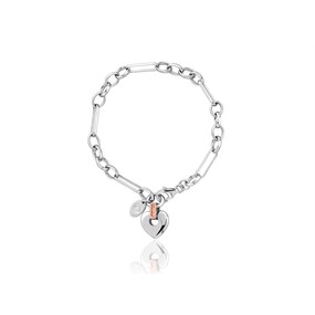 Clogau Silver And 9ct Rose Gold Cariad Bracelet - G44167