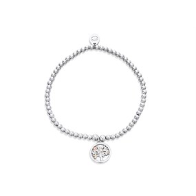 Clogau Silver And 9ct Rose Gold Tree Of Life Affinity Bead Bracelet - G44181