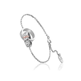 Clogau Silver And 9ct Rose Gold Cariad Links Bracelet - G44195