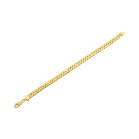 Aureus 9ct Bonded Gold On Sterling Silver Double Curb Bracelet - G6040