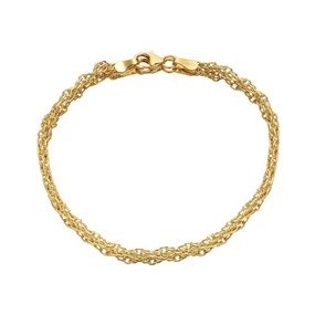 9ct Gold Fancy Link Bracelet - 7.50 in - G6415