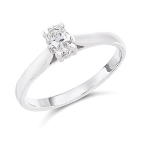 Platinum Diamond Solitaire Engagement Ring - 40pts - Certificated - H041113