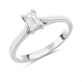 Platinum Diamond Solitaire Engagement Ring - 46pts - E/SI2 - H041149