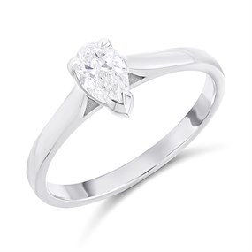 Platinum Diamond Solitaire Engagement Ring - 46pts - L/VS2 - H041176