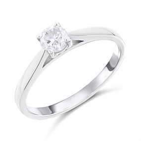 Platinum Diamond Solitaire Engagement Ring - 45pts - H/I2 - H041187