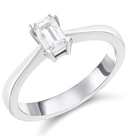 Platinum Diamond Solitaire Engagement Ring - 40pts - F/SI2 - H04358