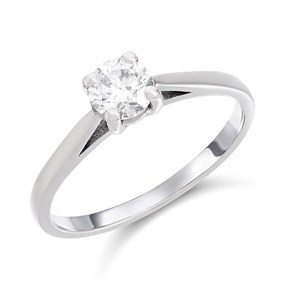 Platinum Diamond Solitaire Engagement Ring - 51pts - F/I2 - H051126