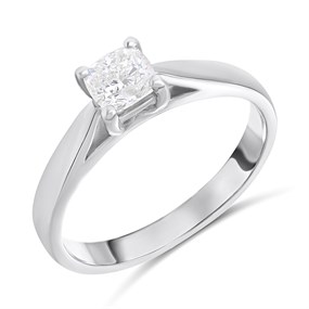Platinum Diamond Solitaire Engagement Ring - 57pts - I/SI2 - H051174