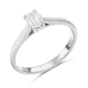 Platinum Diamond Solitaire Engagement Ring - 50pts - Certificated - H051254