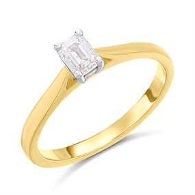18ct Yellow Gold Diamond Solitaire Engagement Ring - 51pts - G/SI2 - H051260