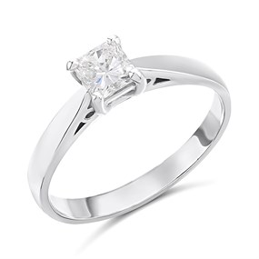 Platinum Diamond Solitaire Engagement Ring - 56pts - K/SI1 - H051272