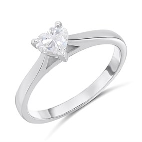 Platinum Diamond Solitaire Engagement Ring - 50pts - H/SI1 - H051321
