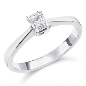 Platinum Diamond Solitaire Engagement Ring - 50pts - Certificated - H05245