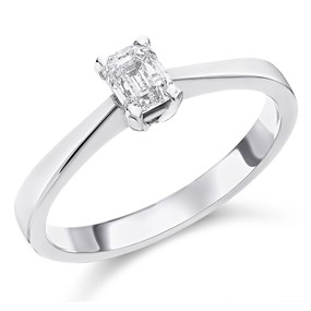 Platinum Diamond Solitaire Engagement Ring - 1/2ct - G/SI2 - H05249