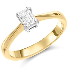 18ct Yellow Gold Diamond Solitaire Engagement Ring - 54pts - Certificated - H05481