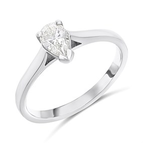 Platinum Diamond Solitaire Engagement Ring - 55pts - M/SI1 - H05876