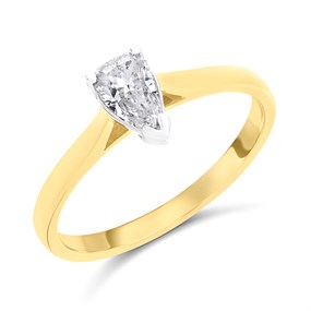 18ct Yellow Gold Diamond Solitaire Engagement Ring - 52pts - Certificated - H05905