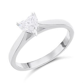 Platinum Diamond Solitaire Engagement Ring - 69pts - H/SI2 - H06458