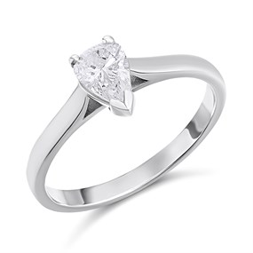 Platinum Diamond Solitaire Engagement Ring - 61pts - D/SI2 - H06474