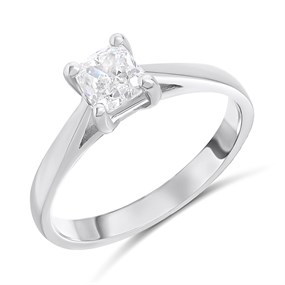Platinum Diamond Solitaire Engagement Ring - 70pts - F/VS2 - H071010
