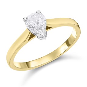 18ct Yellow Gold Diamond Solitaire Engagement Ring - 71pts - K/I1 - H07440