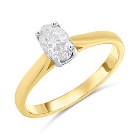 18ct Yellow Gold Diamond Solitaire Engagement Ring - 78pts - G/I1 - H07840