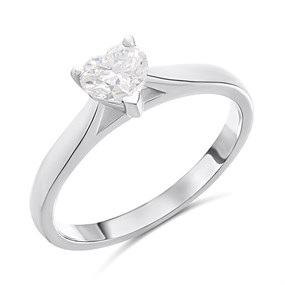 Platinum Diamond Solitaire Engagement Ring - 71pts - H/SI2 - H07960