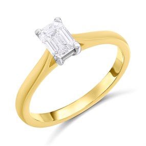 18ct Yellow Gold Diamond Solitaire Engagement Ring - 79pts - E/I1 - H07997